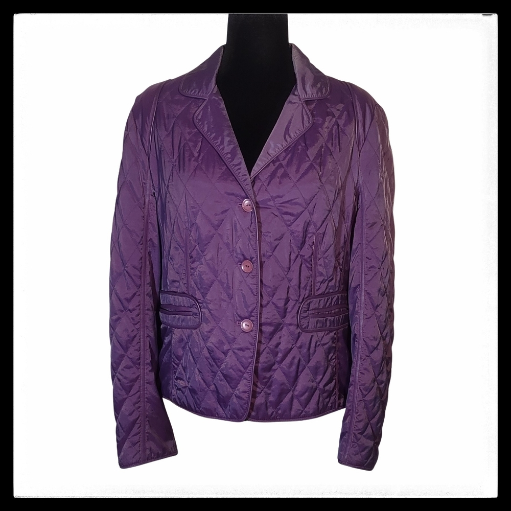 Bianca Nygard Purple Quilted Jacket Size 12